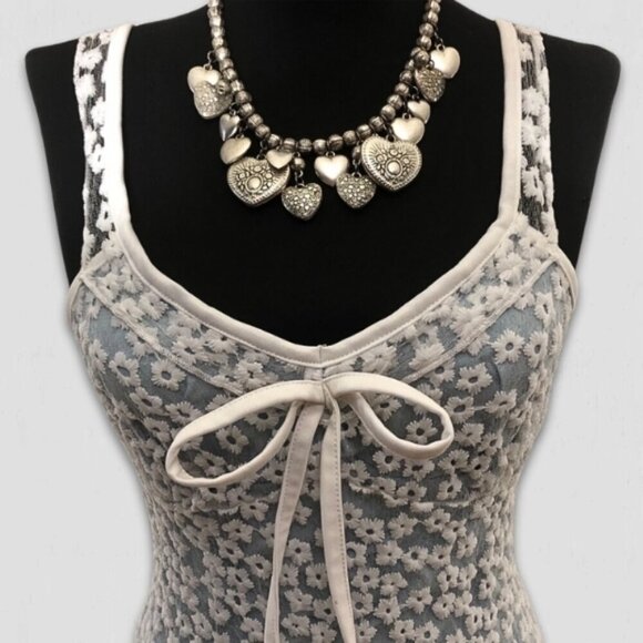 Shein Cami Slip Dress Embroidered Mesh Size 4 - Picture 6 of 12